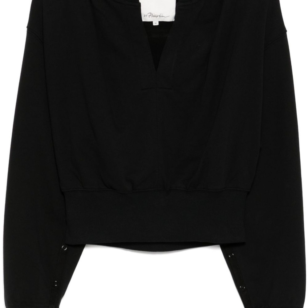 3.1 Phillip Lim Black Cropped Sweatshirt